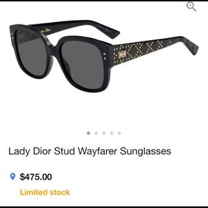 Lady Dior stud wayfarer sunglasses